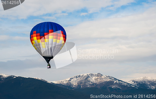 Image of Multicolored Balloon in the blue sky