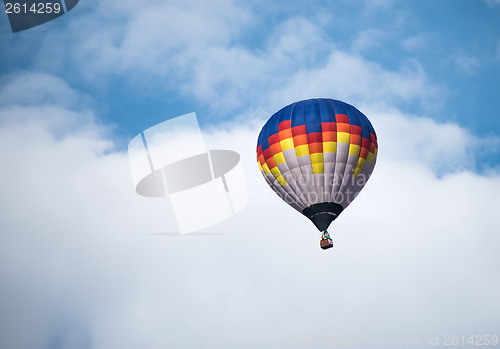 Image of Multicolored Balloon in the blue sky