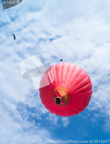 Image of Red balloon in the blue sky