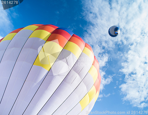 Image of Multicolored Balloon in the blue sky