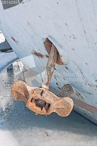 Image of Old anchor closeup.