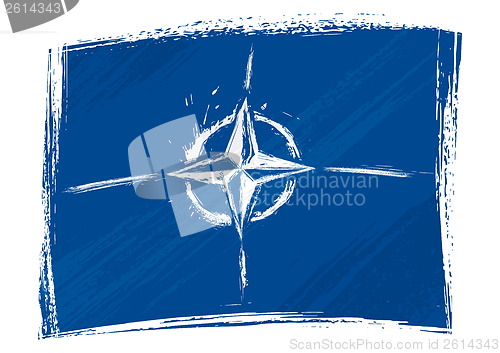 Image of Grunge NATO flag