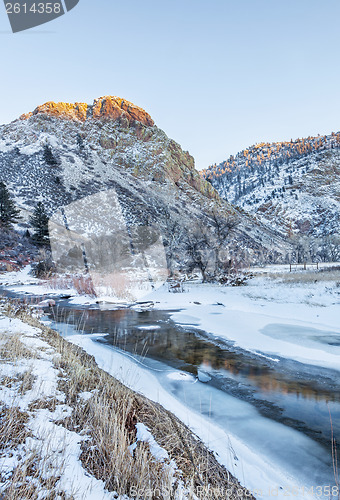 Image of winter sunset in mountains