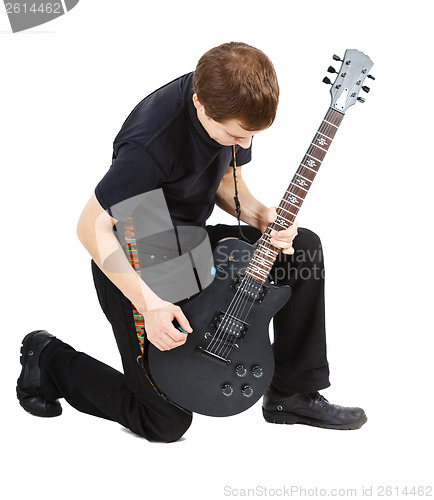 Image of Man with an electric guitar