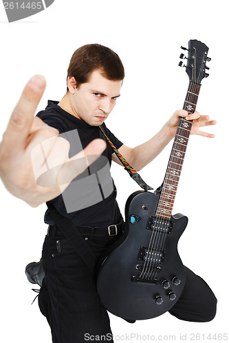 Image of Man with an electric guitar