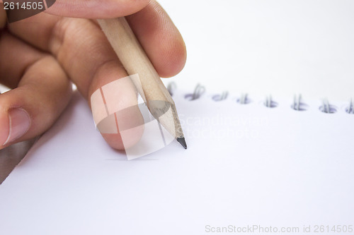 Image of Pencil on a book