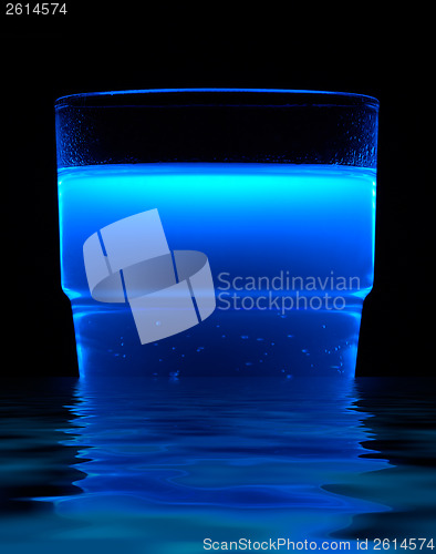 Image of blue fluorescent drink