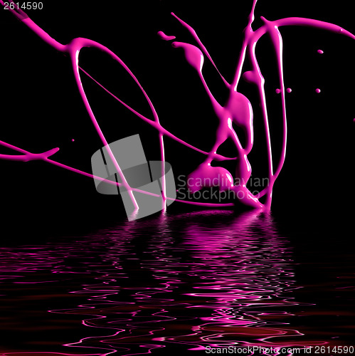 Image of liquid magenta paint