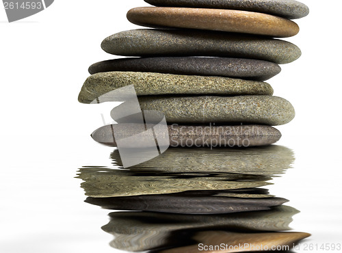 Image of stacked flat pebbles