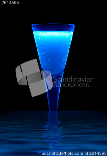 Image of blue fluorescent drink