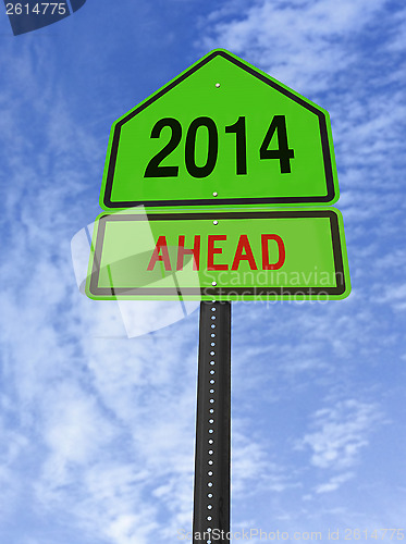 Image of 2014 ahead roadsign