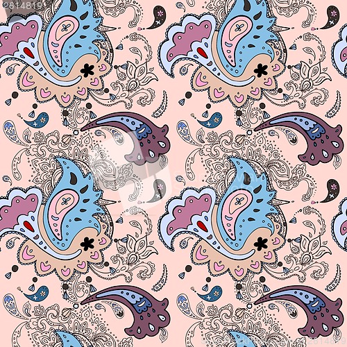 Image of Paisley ornament  seamless background