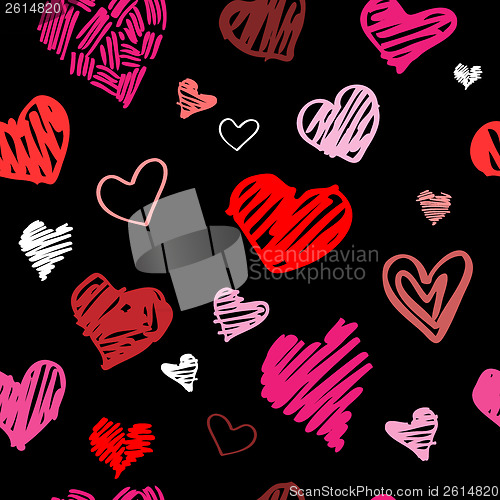 Image of Love pattern vector background