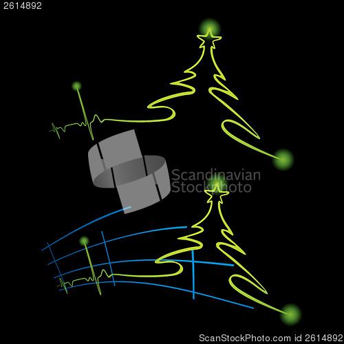 Image of EKG of christmas