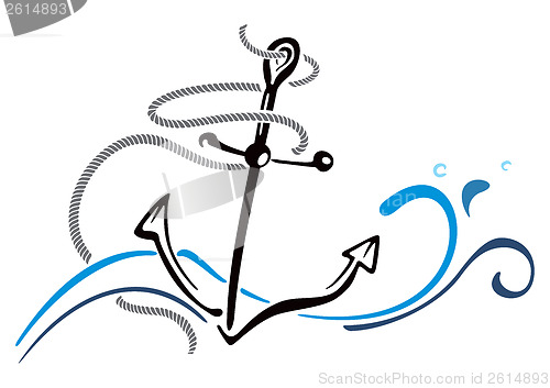 Image of Anchor in sea