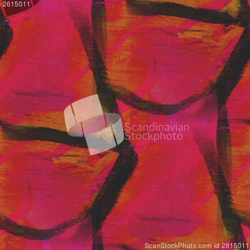 Image of artist artwork palette picture frame red, black graphic seamless