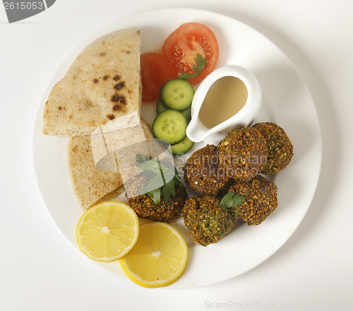 Image of Falafel plate from above