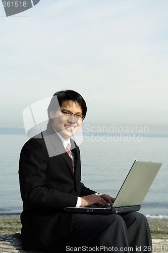 Image of Outdoor businessman