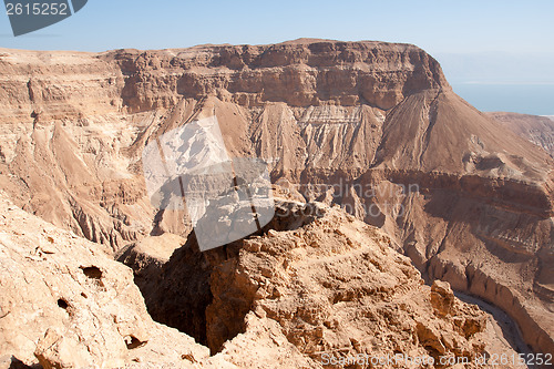 Image of Mountains in stone desert nead Dead Sea