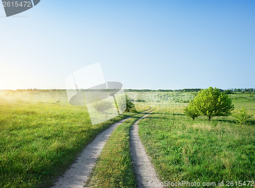 Image of Road and sunrise