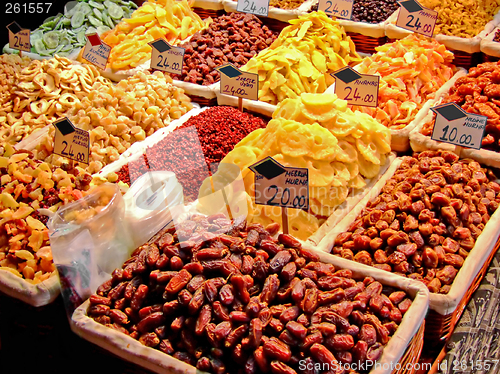 Image of Dry fruits piles