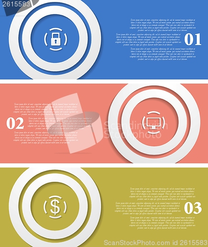 Image of Bright infographic vector tech banners