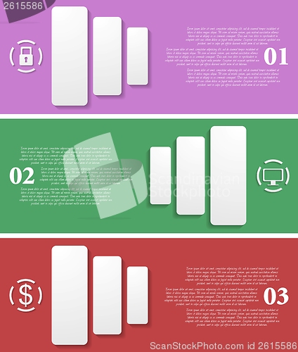 Image of Bright infographic vector tech banners