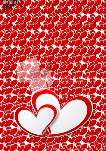 Image of Valentines Day bright vector background