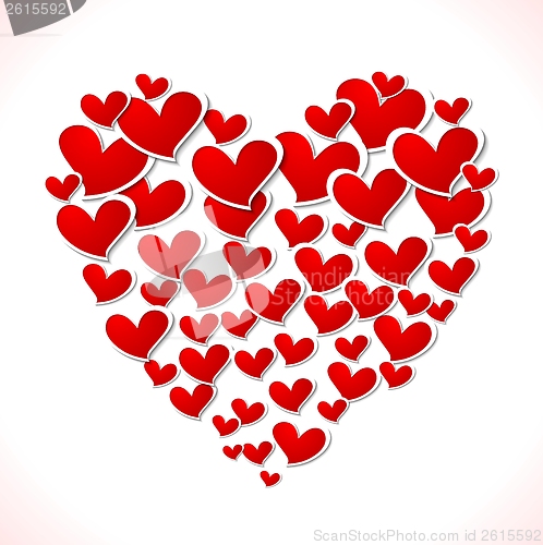 Image of Valentines Day bright vector background