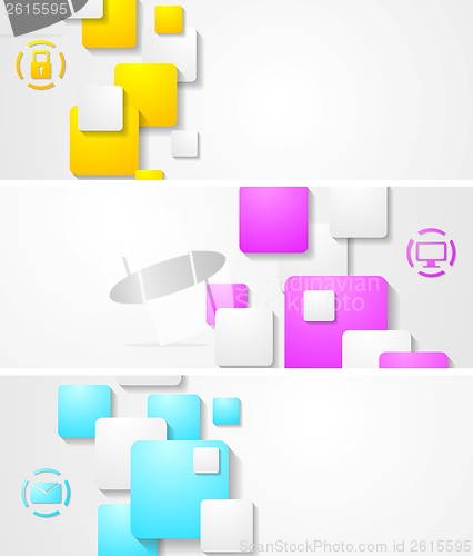 Image of Abstract tech vector banners