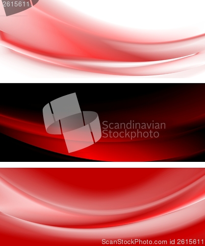 Image of Abstract smooth vector waves banners