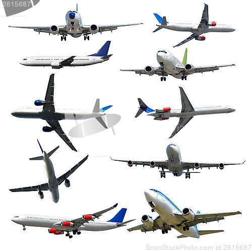 Image of Plane collection isolated on a white background. High resolution