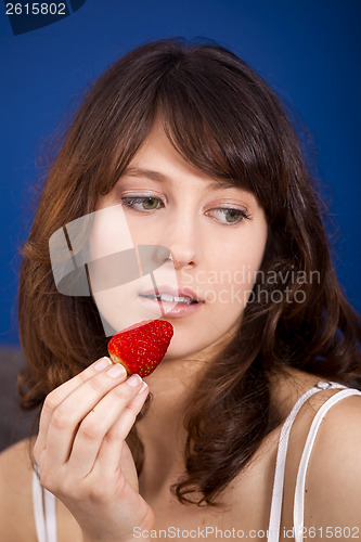 Image of Eating strawberries