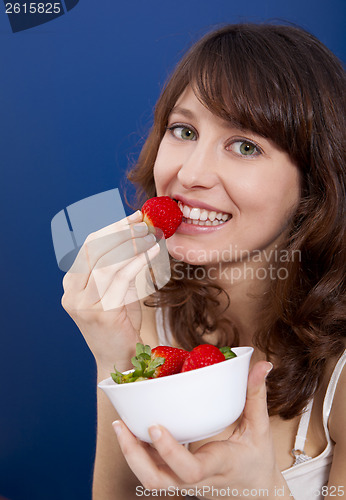 Image of Eating strawberries