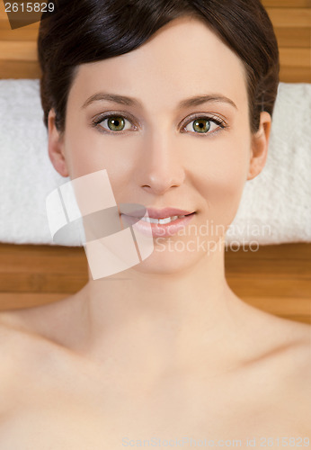 Image of Beautiful girl on a spa