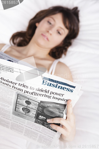 Image of Reading the newspaper