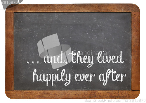 Image of fairytale happy end phrase 