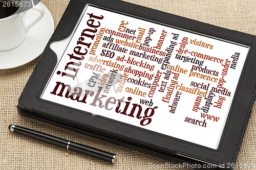 Image of internet marketing word cloud