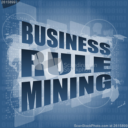 Image of business rule mining interface hi technology