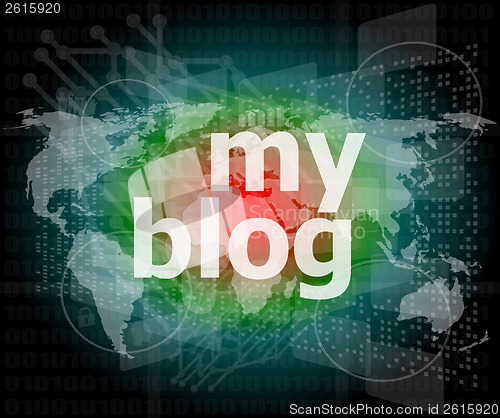 Image of my blog - green digital background - Global business internet concept
