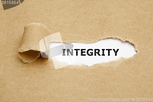 Image of Integrity Torn Paper Concept