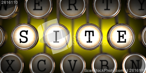 Image of Site on Old Typewriter's Keys.