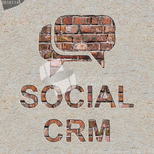 Image of Social CRM Concept on the Wall.