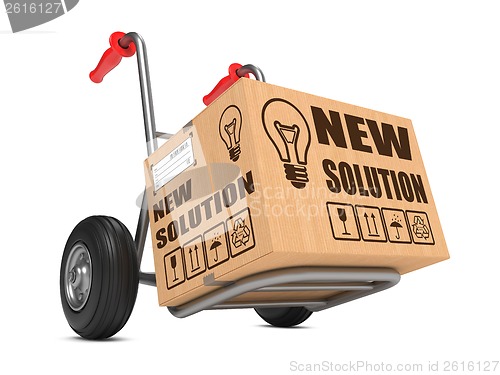Image of New Solution - Cardboard Box on Hand Truck.