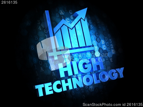 Image of High Technology on Dark Digital Background.