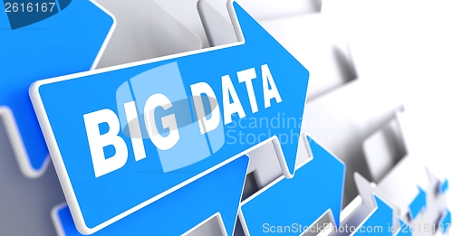 Image of Big Data on Blue Direction Sign.