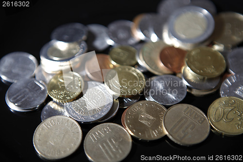 Image of Coins on black