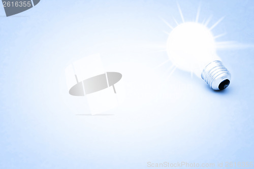 Image of Background with lit lightbulb