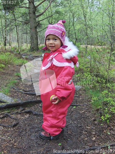 Image of Little girl in forest 2