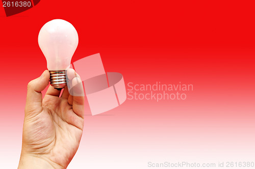 Image of Background with lit lightbulb